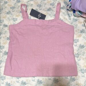 Abercrombie Kids Fitted Pink Crop Tank Top